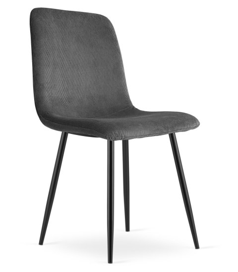 Krzesło RIFT - szary sztruks / nogi kolor czarny x 2
