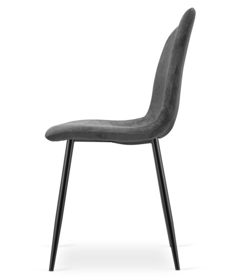 Krzesło RIFT - szary sztruks / nogi kolor czarny x 2