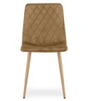 Krzesło TURIN - brązowy aksamit / nogi kolor drewna x 2