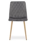 Krzesło TURIN - ciemny szary aksamit / nogi kolor drewna x 3