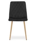 Krzesło TURIN - czarny aksamit / nogi kolor drewna x 1
