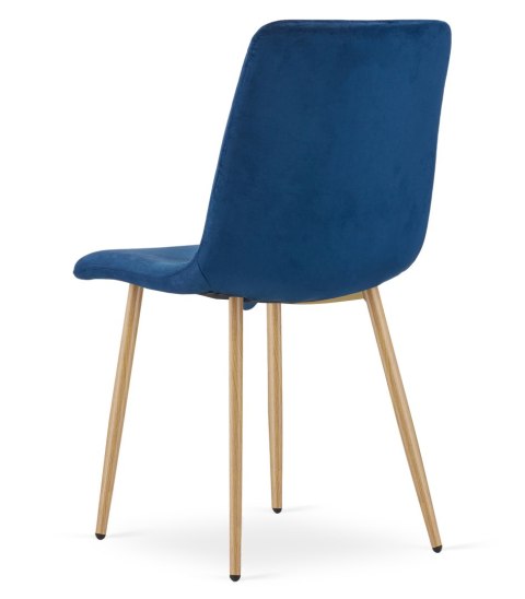 Krzesło TURIN - granat aksamit / nogi kolor drewna x 3