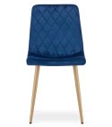 Krzesło TURIN - granat aksamit / nogi kolor drewna x 4