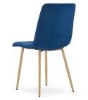Krzesło TURIN - granat aksamit / nogi kolor drewna x 4
