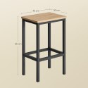 Taborety Barowe 2szt - sonoma - LBC065B11