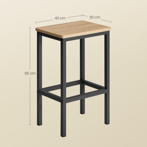Taborety Barowe 2szt - sonoma - LBC065B11