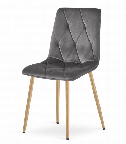 Zestaw stół NP 120x80cm Dąb Sonoma + 4 krzesła LIBRA szare