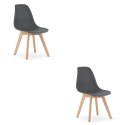 Krzesło KITO ciemnoszare / nogi naturalne x 2