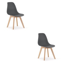 Krzesło KITO ciemnoszare / nogi naturalne x 2