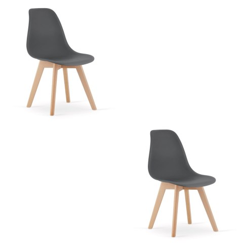 Krzesło KITO ciemnoszare / nogi naturalne x 2