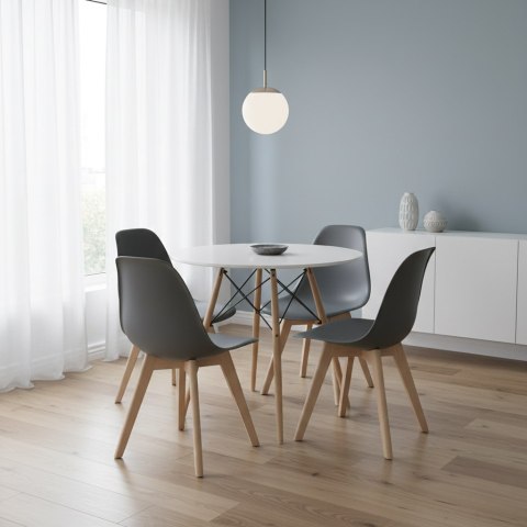 Krzesło KITO ciemnoszare / nogi naturalne x 2