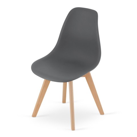 Krzesło KITO ciemnoszare / nogi naturalne x 3