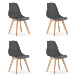 Krzesło KITO ciemnoszare / nogi naturalne x 4
