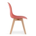 Krzesło KITO cynober / nogi naturalne x 3