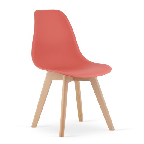 Krzesło KITO cynober / nogi naturalne x 4