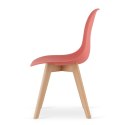 Krzesło KITO cynober / nogi naturalne x 4