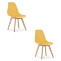 Krzesło KITO musztarda / nogi naturalne x 2