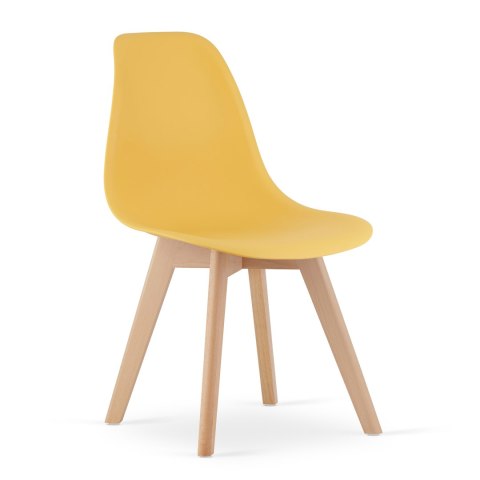 Krzesło KITO musztarda / nogi naturalne x 2