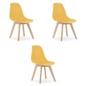 Krzesło KITO musztarda / nogi naturalne x 3