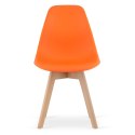 Krzesło KITO pomarańcz / nogi naturalne x 2