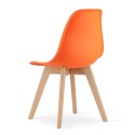 Krzesło KITO pomarańcz / nogi naturalne x 3