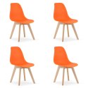 Krzesło KITO pomarańcz / nogi naturalne x 4
