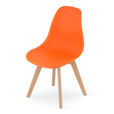 Krzesło KITO pomarańcz / nogi naturalne x 4