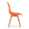 Krzesło KITO pomarańcz / nogi naturalne x 4