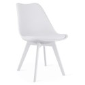 Krzesło MARK - białe / nogi białe x 1