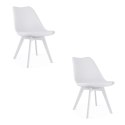 Krzesło MARK - białe / nogi białe x 2