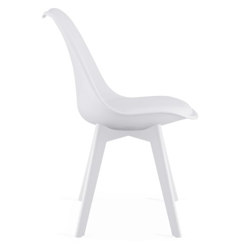 Krzesło MARK - białe / nogi białe x 3