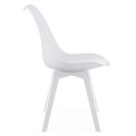 Krzesło MARK - białe / nogi białe x 4
