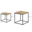 Stolik kawowy kwadrat 2szt - artisan / nogi czarne