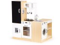 Drewniana kuchnia dla dzieci osobne segmenty XXL tablica + LED ECOTOYS ECOTOYS