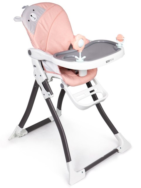 Fotelik krzesełko do karmienia róż składany ECOTOYS ECOTOYS