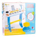 Keyboard organki pianinko z mikrofonem mp3 niebieskie MULTISTORE