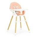 Krzesełko fotelik do karmienia 2w1 różowe ECOTOYS ECOTOYS