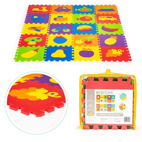 Mata piankowa edukacyjna EVA puzzle 20 elementów 148x119 cm ECOTOYS ECOTOYS