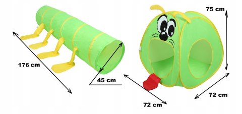 Namiot stonoga z tunelem samorozkładalny zestaw 2w1 IPLAY IPLAY