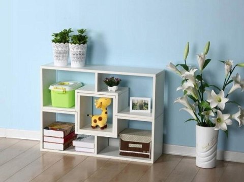 Regał szafka modułowa komoda półki biała ModernHome ModernHome