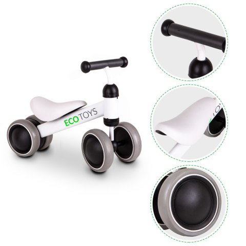 Rowerek biegowy treningowy mini rower dla dzieci biały ECOTOYS ECOTOYS