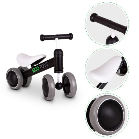 Rowerek biegowy treningowy mini rower dla dzieci czarny ECOTOYS ECOTOYS