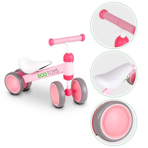 Rowerek biegowy treningowy mini rower dla dzieci różowy ECOTOYS ECOTOYS