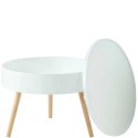 Stolik kawowy okrągły ze schowkiem 60 cm ModernHome ModernHome
