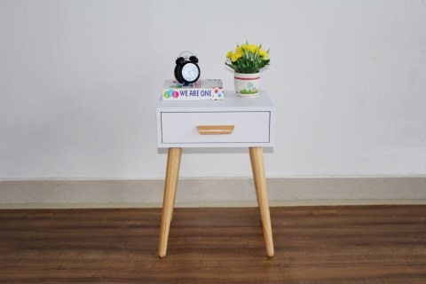 Szafka nocna nowoczesny stolik kawowy biały ModernHome ModernHome