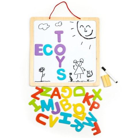 Tablica edukacyjna 3w1 magnetyczna kredowa literki ECOTOYS ECOTOYS