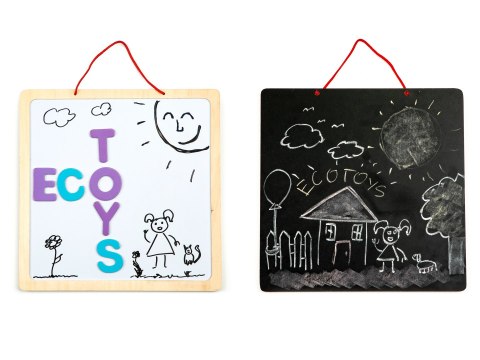 Tablica edukacyjna 3w1 magnetyczna kredowa literki ECOTOYS ECOTOYS