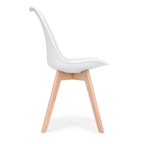 Zestaw 4 krzeseł krzesło do salonu jadalni z poduszką białe ModernHome ModernHome