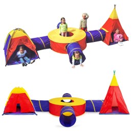 Zestaw namiotów dla dzieci 7w1 domki + 4 tunele IPLAY IPLAY