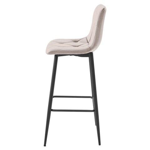 Hoker NADO - aksamit ciemny beż / nogi czarne x 4